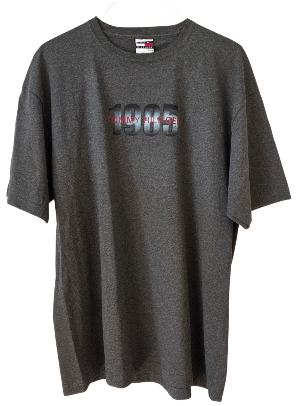 Tommy Hilfiger Men's Dark Gray 1985 Logo Short Sleeve Tee Size XL